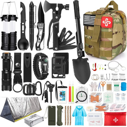 Survival Gear First-Aid Kit with Emergency Tent