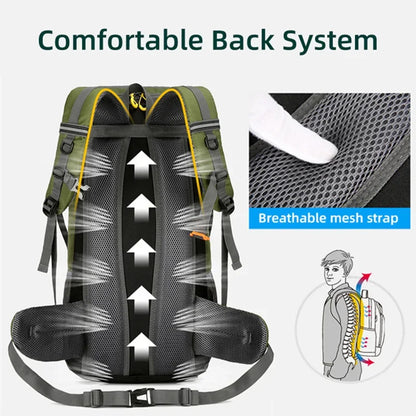 Waterproof 50L Hiking Backpack for Climbing and Travel