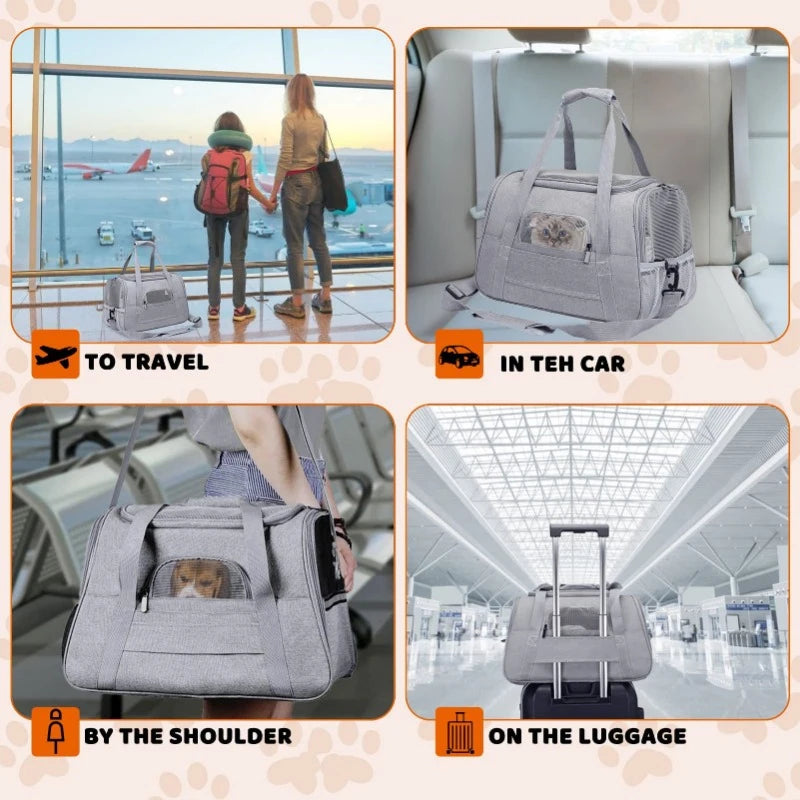 Soft-Sided Mesh Breathable Pet Transport Bag