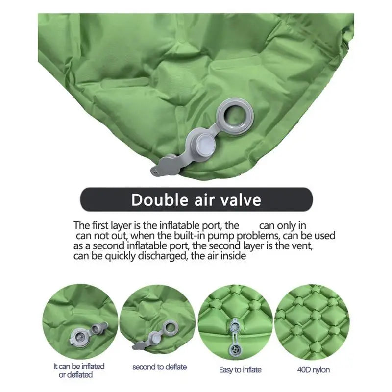 Ultralight Inflatable Camping Mattress with Built in Foot Pump