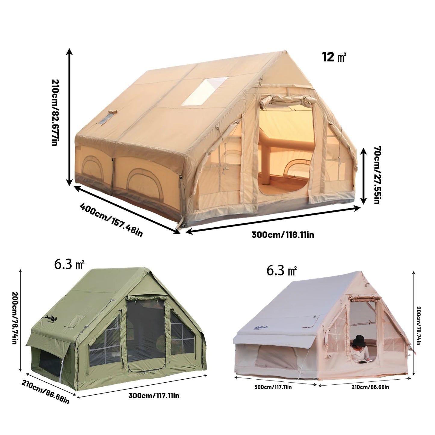 Inflatable Luxury Cabin Tent for Family/Glamping