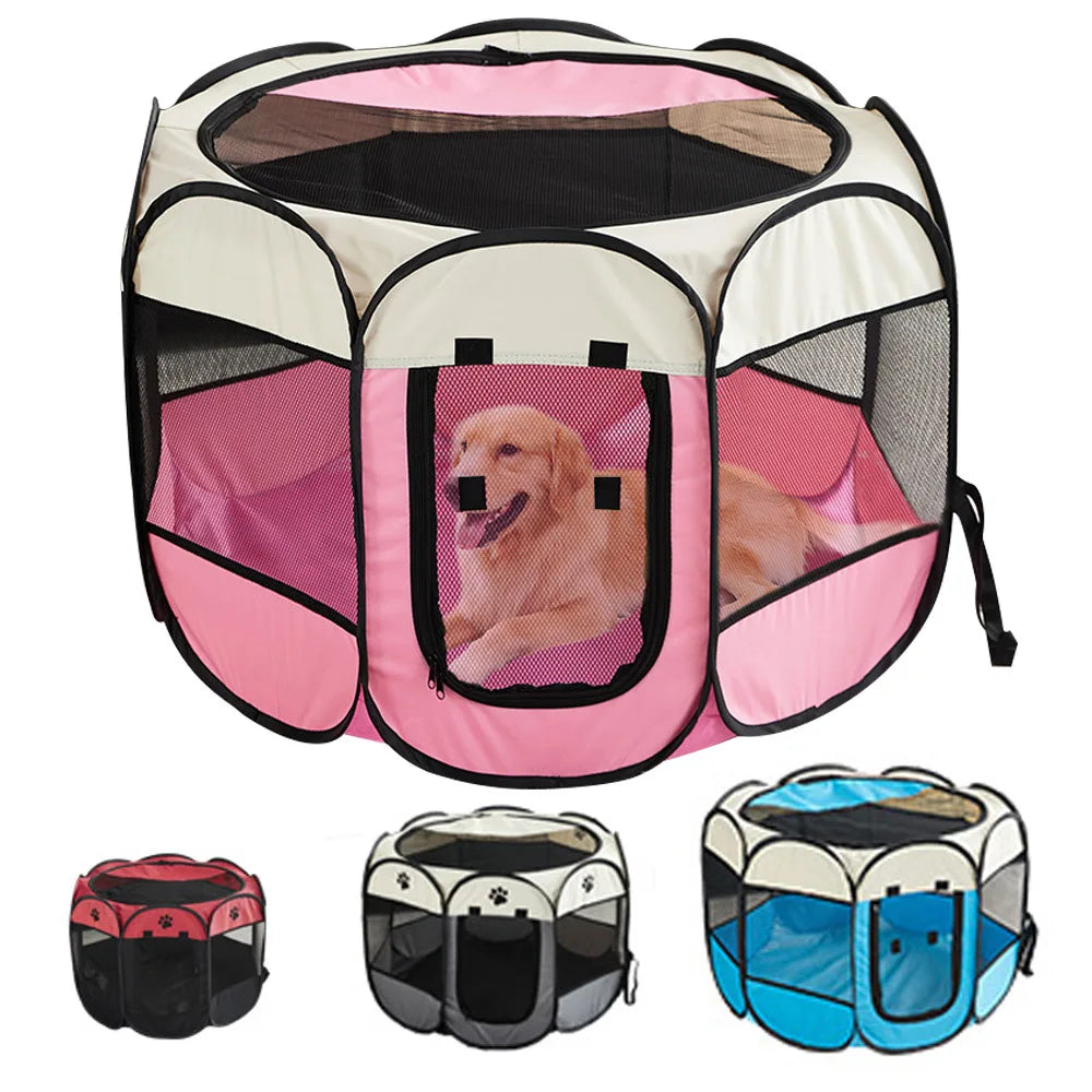 Portable Foldable Oxford Cloth Octagonal Pet Tent